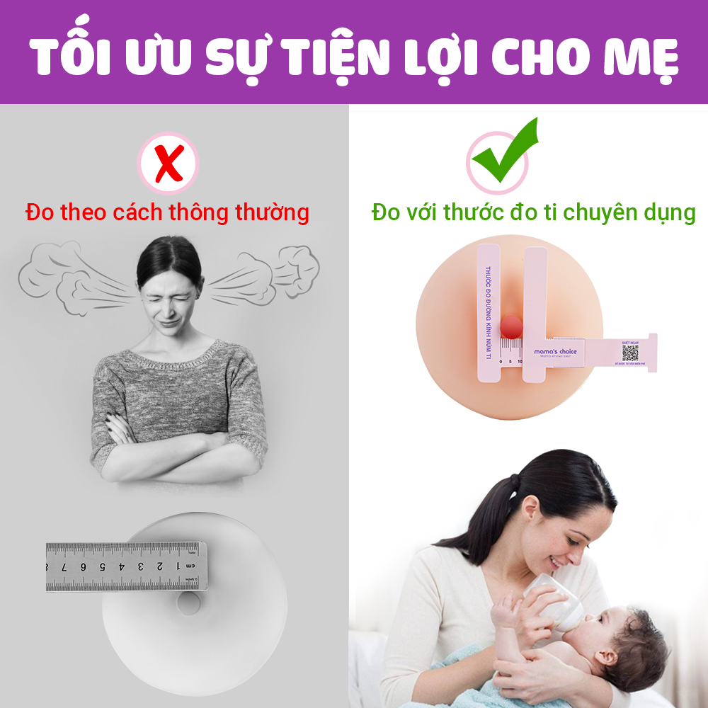 Tại sao cần dùng thước đo đường kính núm ti Mama's Choice